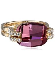 Oroclone "Crystal Luxe" Gold Plated Cushion Cut Swarovski Stone Ring, Size 7