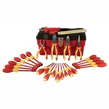 Wiha 32879 25-Piece 1000-Volt Insulated Pliers and Screwdriver Set