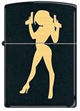 Zippo Big Guns-Sexy Woman Black Matte Lighter, 9551