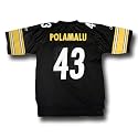 Troy Polamalu Jersey: Reebok Black Replica #43 Pittsburgh Steelers Jersey