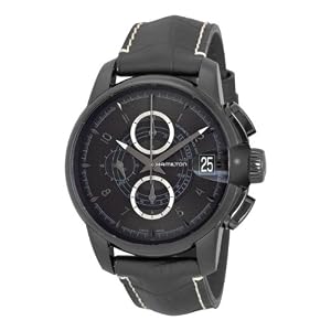 Hamilton Men's H40686335 Rail Road Black Chronograph Dial Watch