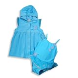 Swim 'N Pretty by Baby Buns - Toddler Girls 2 Piece Swimwear Set, Turquoise