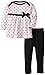 Bon Bebe Baby Girls' Polka Dot and Bow Two Piece Dress and Legging Set