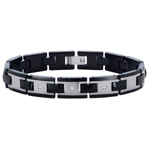 Tungsten 0.09 ct. Diamond Men’s Tennis Bracelet