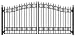 St.Petersburg Style Iron Wrought Gate 18' High Quality Driveway Gates Ornamental Dual Swing Gates 18'