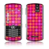 Dots Pink Design VERTICAL CAMERA Original Pearl 8110/ Pearl 8100 Cell Phone Protective Skin Decal Sticker