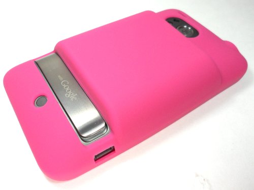 Pink HTC Thunderbolt 4G LTE Extended Battery Silicone Case (Universally Compatible with HTC, Seidio, and Aftermarket Brands)