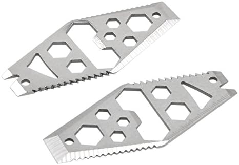 2 Pcs EDC Multifunction Pocket Opener Wrench Keychain Survival Camping Hiking Cilmbing Pocket Tool