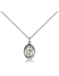 Free Engraving Included Medal- Sterling Silver St. Saint Tarcisius Pendant 1/2 x 1/4" 9261SS--w/18" Chain & Box Patron Saint of Altar Boys/Altar Girls