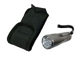 9 LED Metal Flashlight with Batteries.