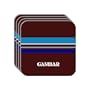Personal Name Gift - "GAMBAR" Set of 4 Mini-Mousepad Coasters (blue design)
