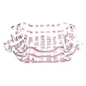 Plaid Large Candy Dish 9' 6" - Pink/White