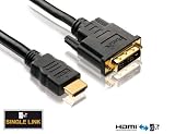PureLink HC0011-01, 10.2 Gbit/s, Oro, HDMI A, DVI-D, 1 m
