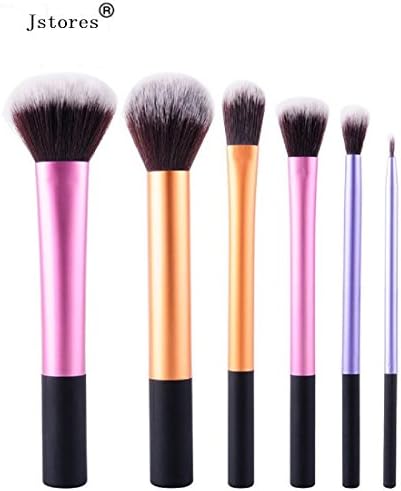 Jstores® 6Kits Real Fashion Style Professional Premium Synthetic Cosmetics Technique Tools Makeup Brush Set Powder Foundation Eyeshadow Blushes With a plastic package