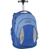 JWorld Ergonomic Rolling Backpack - Blue/ Sky Blue