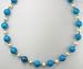 Turquoise Necklaces 10mm Turquoise, Fresh Water Pearls and Gold Beads Beaded Necklace 17 Long