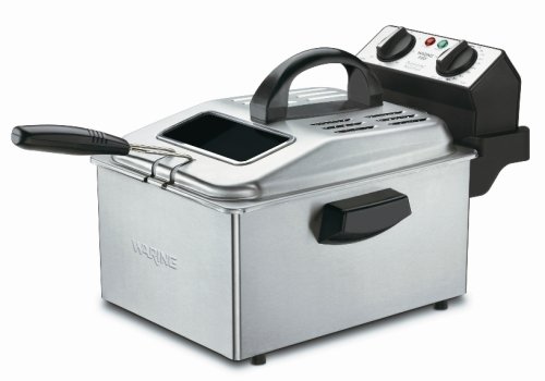 Waring Pro DF250B 1800-Watt Deep Fryer, Brushed 