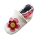 iEvolve Baby Shoes Flowers Baby Toddler Soft Sole Prewalker Baby First Walking Shoes Crib Shoes Baby Moccasins(White Flowers, 18-24 Months)