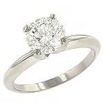 1.59cttw Round 4-Prg Diamond Solitaire Ring Egl FG/si2
