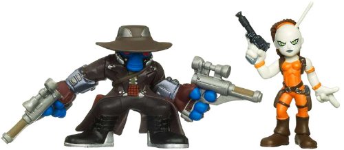 Star Wars 2010 Galactic Heroes 2Pack Cad Bane Aurra Sing