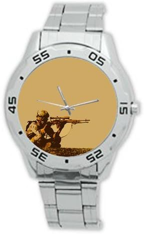 Cool Design Soldier Sniper Stainless Steel Men's Watch - Novelty Gift for friends