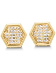 0.20 cttw. Diamond Micro Pave Earrings 10K White Gold