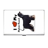 I Love My Afghan Hound Black Business Card Holder Case