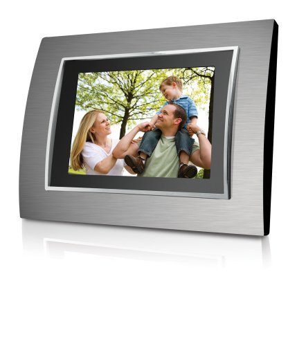 Coby DP854-1G 8-Inch Digital Photo Frame with MP3 Player (Metallic)