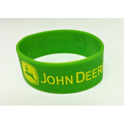John Deere Logo Silicone Wristband Bracelet Green / Yellow