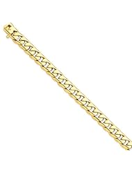 14k Yellow Gold 9in 8.75mm Hand-polished Rounded Curb Anklet Chain