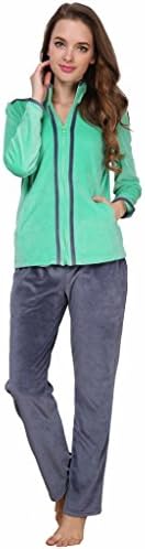 Godsen Women Velour Zip Tracksuit Gym Suit