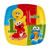 Sesame Street 1st Birthday Pocket Dinner Plates (8 count) Child