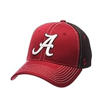 NCAA Alabama Crimson Tide Men's Rally Z-Fit Cap, Medium/Large, Cardinal/Black
