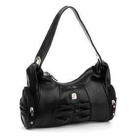Belisi Black Leather Shoulder Bag