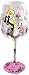 Bottom's Up 15-Ounce Wine Divas Handpainted Wine Glass