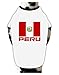 TooLoud Peru Flag Dog Shirt White with Black Medium