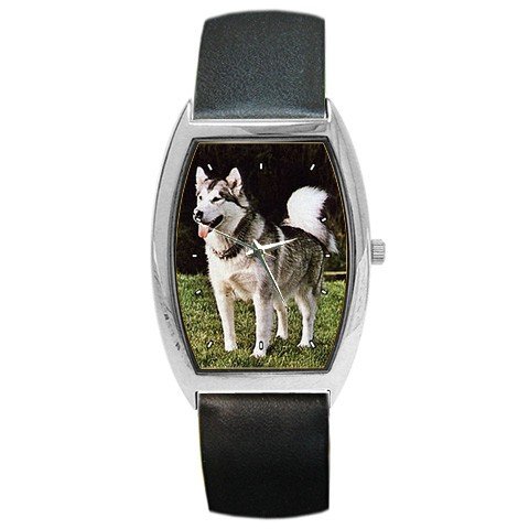 Alaskan Malamute Barrel Style Metal Watch