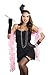 Dreamgirl Womens Sexy Black Fringe Flapper Dress Costume, 20s Great Gatsby, Adult Halloween Costume