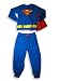 Superman by Wormser - Toddler Boys Long Sleeved Pajamas, Blue
