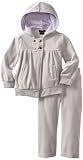 Calvin Klein Girls 2-6X Velour Hooded Set