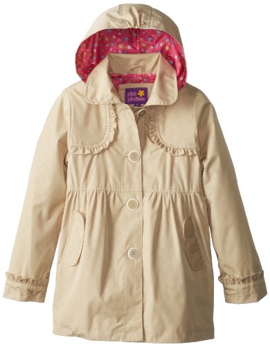 Pink Platinum Girls 7-16 Opaque Printed Trench Coat Jacket Outerwear Jacket