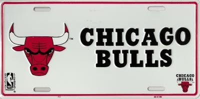 Chicago Bulls NBA Metal License Plate 6x12