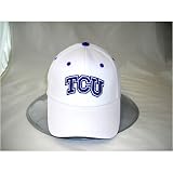 Texas Christian Horned Frogs One-Fit NCAA Cotton Twill Flex Cap (White)