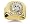 0.72 ctw Men's Diamond Ring in 14K Yellow Gold