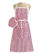 MARTHA STEWART 2-Piece Heart Apron and Oven Mitt Set