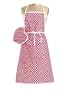 MARTHA STEWART 2-Piece Heart Apron and Oven Mitt Set