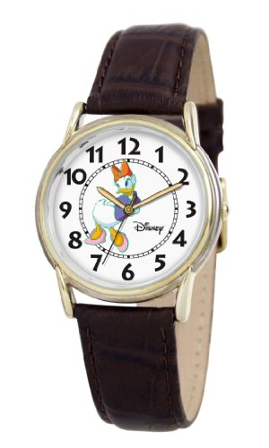Disney Herren-Armbanduhr Daisy braun Leder #0803C003D065S003