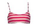 Juicy Couture Beach Pink-striped Cropped Swim-top P