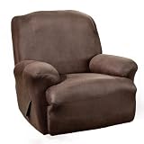 Sure Fit Stretch Leather Slipcover - Brown (Recliner)