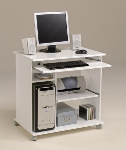 Pharao24 Computertische Schreibtisch weiß Lora